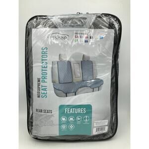 FH Group Car Seat Cushion Rear Set Gray Neosupreme Automotive Seat Cushions